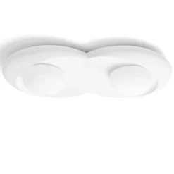 Plafoniere Moderne-Sforzin Illuminazione Plafoniera gesso moderna bianca sforzin pitane tonda
