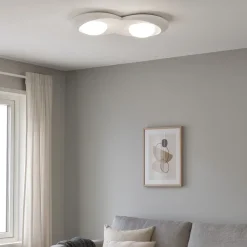 Plafoniere Moderne-Sforzin Illuminazione Plafoniera gesso moderna bianca sforzin pitane tonda