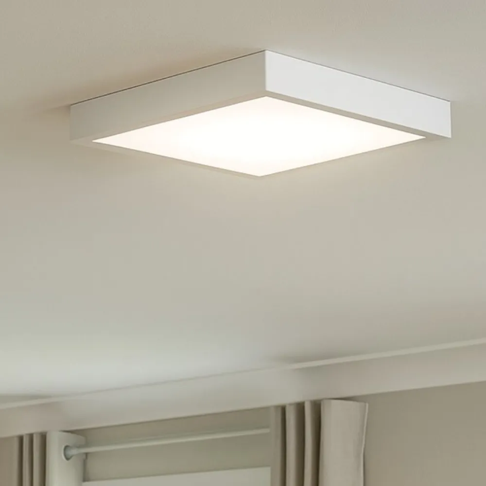 Plafoniere Moderne-Linea Light Plafoniera grande box led bianca quadrata 43w 4000k