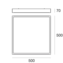 Plafoniere Moderne-Linea Light Plafoniera grande box led bianca quadrata 43w 4000k
