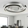 Plafoniere Moderne-Selezionato da Mazzolaluce Plafoniera grigio alluminio moderna led da 2300k a 4000k dimmerabile