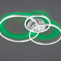 Plafoniere Moderne-Selezionato da Mazzolaluce Plafoniera grigio con telecomando led 2700k a 6500k rgb moderna