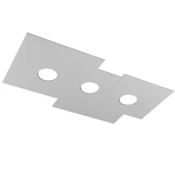 Plafoniere Moderne-Top Light Plafoniera grigio moderna toplight plate rettangolare