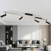 Plafoniere Moderne-Selezionato da Mazzolaluce Plafoniera grigio nero allungabile con 4 faretti led 2700k-65000k telecomando