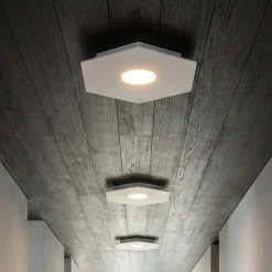 Plafoniere Moderne-Top Light Plafoniera hexagon toplight da cucina moderna esagonale bianca