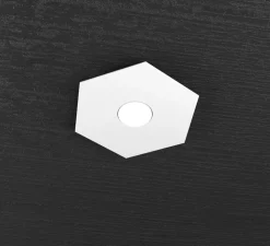 Plafoniere Moderne-Top Light Plafoniera hexagon toplight da cucina moderna esagonale bianca