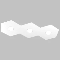 Plafoniere Moderne-Top Light Plafoniera hexagon toplight bianco design esagoni