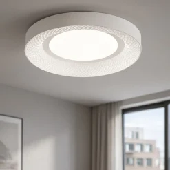Plafoniere Moderne-Perenz Illuminazione Plafoniera hive bianca led 30w 3000k 4000k tonda