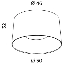 Plafoniere Moderne-Perenz Illuminazione Plafoniera hole led 36w cct 50cm moderna