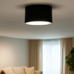 Plafoniere Moderne-Perenz Illuminazione Plafoniera hole led 36w cct nero lucido