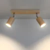 Plafoniere Moderne-Selezionato da Mazzolaluce Plafoniera in legno per cucina con faretti orientabili due luci