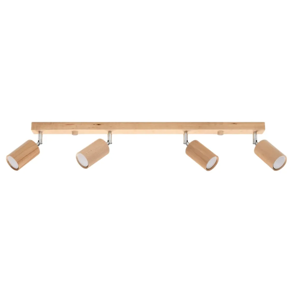Plafoniere Moderne-Selezionato da Mazzolaluce Plafoniera in legno per cucina con faretti orientabili