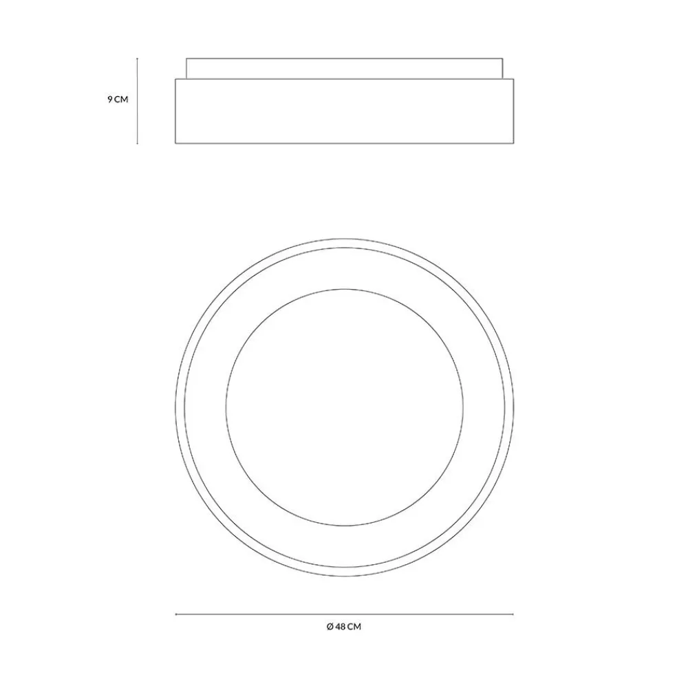 Plafoniere Moderne-Vivida International Plafoniera inner-r vivida 48 bianca 40w 3000k 4000k dimmerabile
