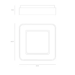 Plafoniere Moderne-Vivida International Plafoniera inner-s 40 sabbia 32w 3000k 4000k dimmerabile vivida