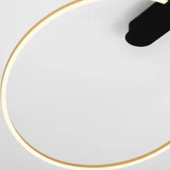 Plafoniere Moderne-Selezionato da Mazzolaluce Plafoniera kiki nero oro led 3000k dimmerabile moderna orientabile