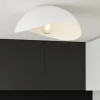 Plafoniere Moderne-Selezionato da Mazzolaluce Plafoniera kiki semi sfera 40cm bianca cupola moderna