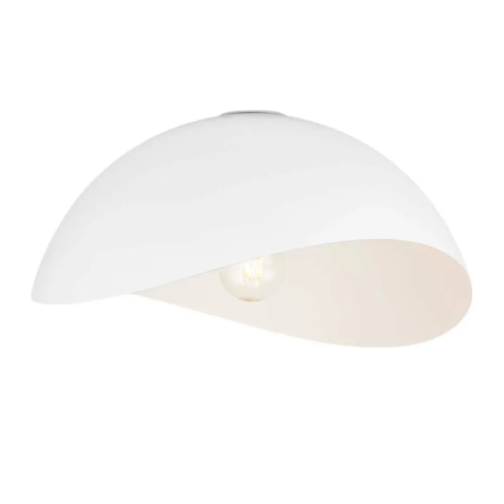 Plafoniere Moderne-Selezionato da Mazzolaluce Plafoniera kiki semi sfera 40cm bianca cupola moderna