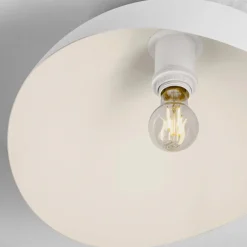 Plafoniere Moderne-Selezionato da Mazzolaluce Plafoniera kiki semi sfera 40cm bianca cupola moderna