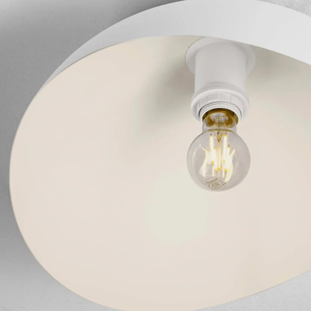 Plafoniere Moderne-Selezionato da Mazzolaluce Plafoniera kiki semi sfera 40cm bianca cupola moderna