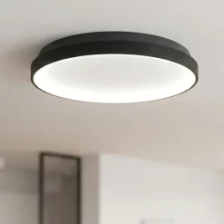 Plafoniere Moderne-Gea Luce Plafoniera krizia pm nera led 38w 3000k circolare
