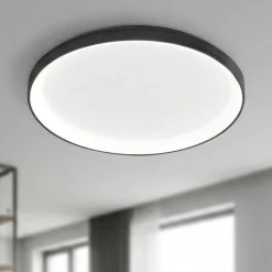 Plafoniere Moderne-Gea Luce Plafoniera krizia px nera moderna led 80w 3000k