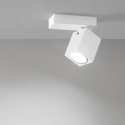 Plafoniere Moderne-Perenz Illuminazione Plafoniera lampada da soffitto bianca orientabile squadrata oddy perenz