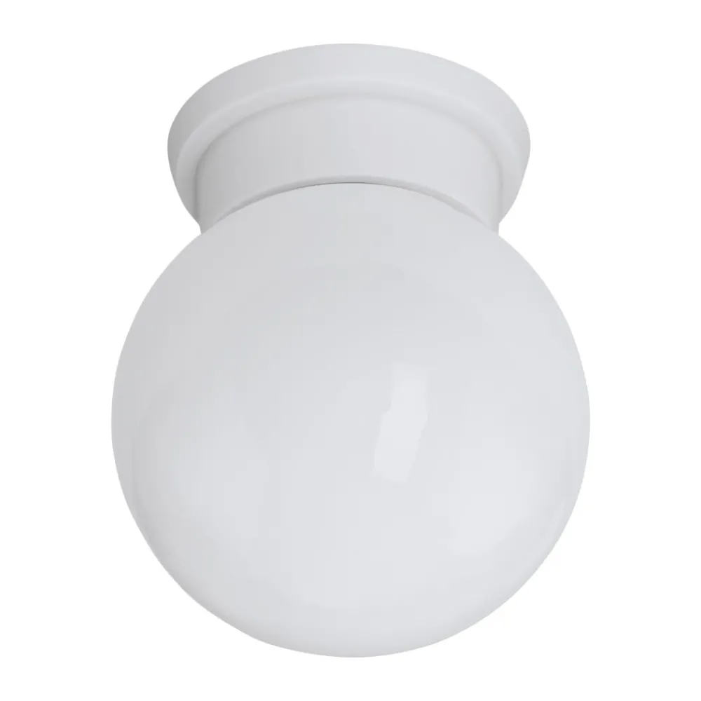 Plafoniere Moderne-Eglo Plafoniera lampada da soffitto sfera di vetro bianco durelo