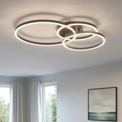 Plafoniere Moderne-Selezionato da Mazzolaluce Plafoniera led anelli orientabili da 2700k a 6500k rgb con telecomando
