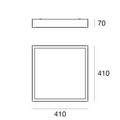 Plafoniere Moderne-Linea Light Plafoniera led bianca box sq 31w 4000k