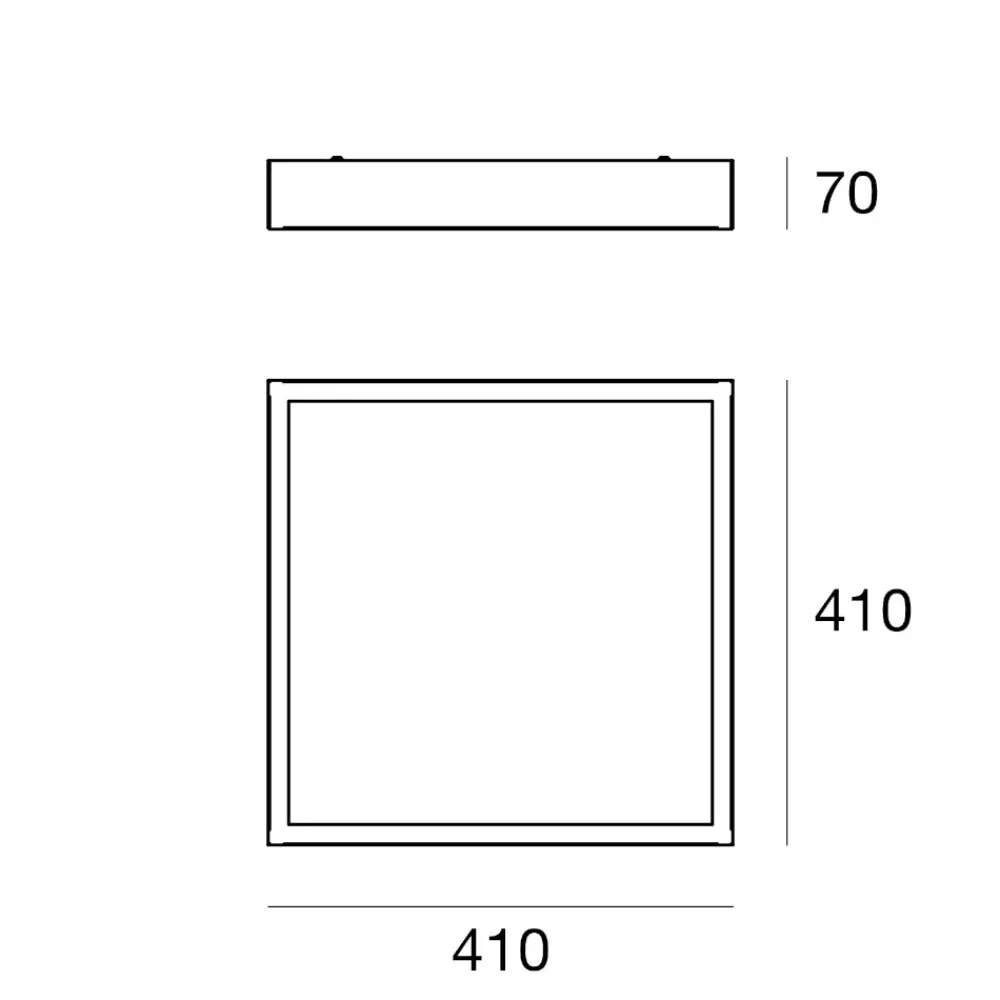 Plafoniere Moderne-Linea Light Plafoniera led bianca box sq 31w 4000k
