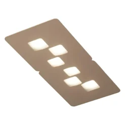 Plafoniere Moderne-Gea Luce Plafoniera led bilbao tortora moderna