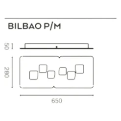 Plafoniere Moderne-Gea Luce Plafoniera led bilbao tortora moderna