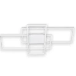 Plafoniere Moderne-Selezionato da Mazzolaluce Plafoniera led cct rettangolare geometrica bianca moderna dimmerabile