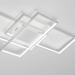 Plafoniere Moderne-Selezionato da Mazzolaluce Plafoniera led cct rettangolare geometrica bianca moderna dimmerabile
