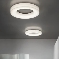 Plafoniere Moderne-Stilnovo Plafoniera led 76cm 33w 3000k luce dimmerabile saturn