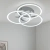 Plafoniere Moderne-Selezionato da Mazzolaluce Plafoniera led da 2700k a 6000k tricolor moderna nickel con telecomando