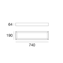 Plafoniere Moderne-Linea Light Plafoniera led da ufficio 3000k tara bianco ip40