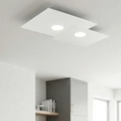 Plafoniere Moderne-Top Light Plafoniera led design bianca moderna plate