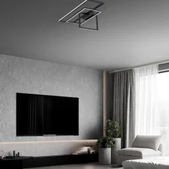 Plafoniere Moderne-Selezionato da Mazzolaluce Plafoniera led design moderna per camera da letto nera