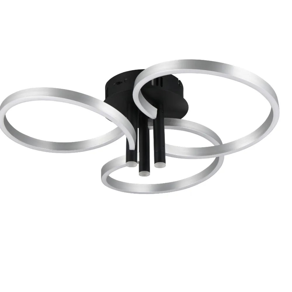 Plafoniere Moderne-Selezionato da Mazzolaluce Plafoniera led design moderna grigio alluminio dimmerabile