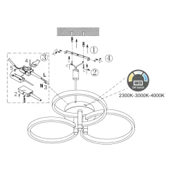 Plafoniere Moderne-Selezionato da Mazzolaluce Plafoniera led design moderna grigio alluminio dimmerabile