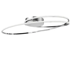 Plafoniere Moderne-Selezionato da Mazzolaluce Plafoniera led design moderna ovale cromo per camera da letto