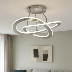 Plafoniere Moderne-Selezionato da Mazzolaluce Plafoniera led design moderna 40w 3000k dimmerabile grigio