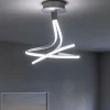 Plafoniere Moderne-Selezionato da Mazzolaluce Plafoniera led design per cucina moderna grigio cromo