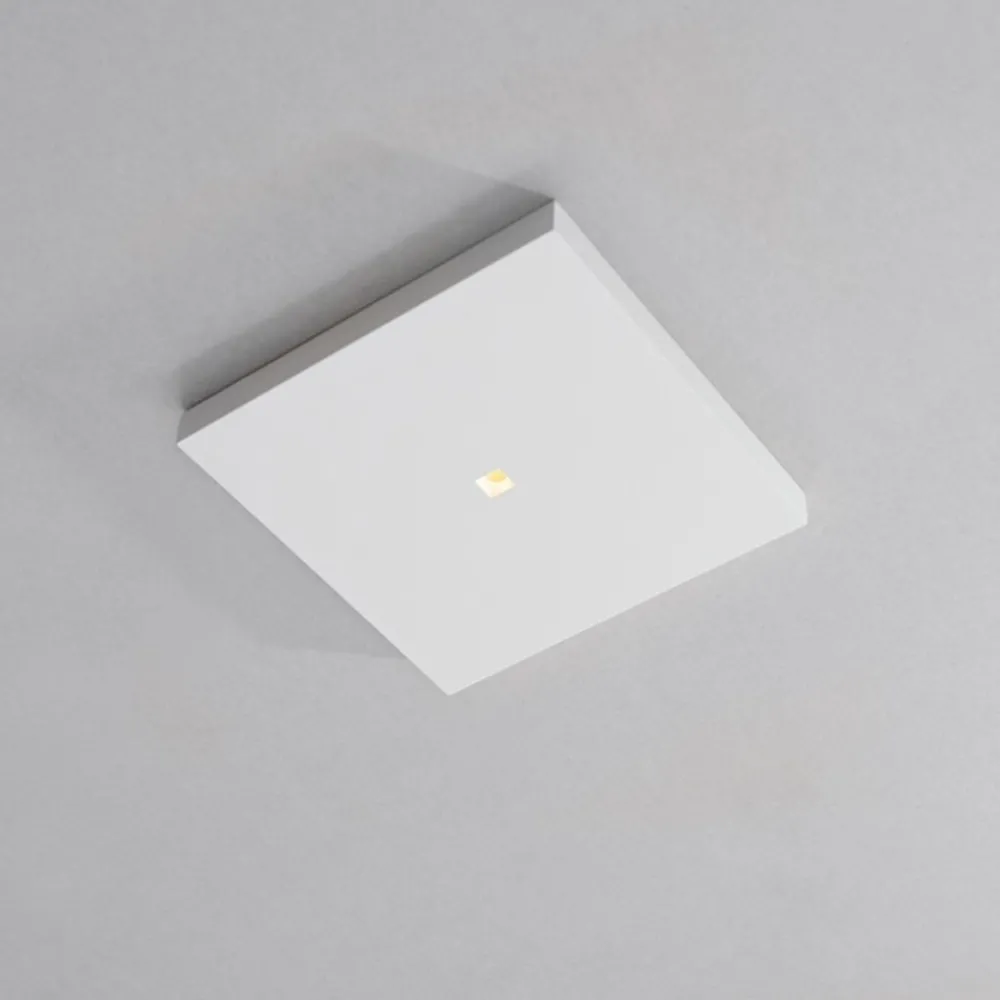 Plafoniere Moderne-Selezionato da Mazzolaluce Plafoniera led di gesso ceramico pitturabile quadrato led 6w 4000k