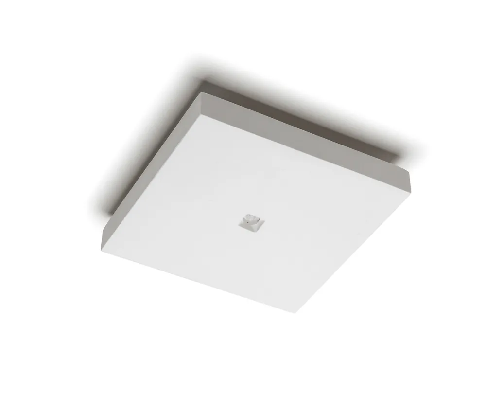 Plafoniere Moderne-Selezionato da Mazzolaluce Plafoniera led di gesso ceramico pitturabile quadrato led 6w 4000k