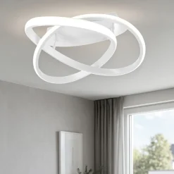 Plafoniere Moderne-Selezionato da Mazzolaluce Plafoniera led 4000k bianca design moderno per soggiorno