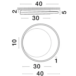 Plafoniere Moderne-Selezionato da Mazzolaluce Plafoniera led 3000k bianca rotonda design moderno