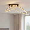 Plafoniere Moderne-Selezionato da Mazzolaluce Plafoniera led 3000k design cerchi nero oro