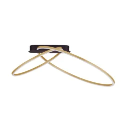 Plafoniere Moderne-Selezionato da Mazzolaluce Plafoniera led 3000k design cerchi nero oro